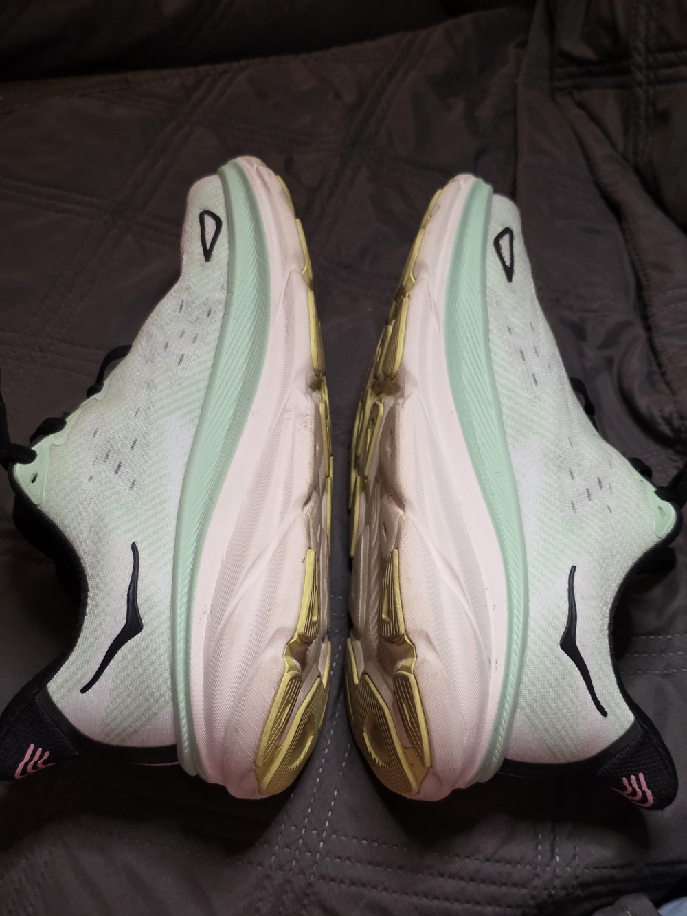 Hoka Clifton 9 Running Shoes Women's 9B Mint Green Pink Athletic Sneakers - Picture 11 of 11